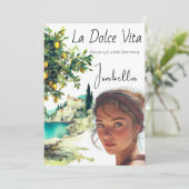 Italiaans Vrijgezellenfeest La Dolce Vita Kaart (Staand voorkant)