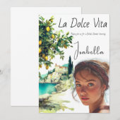 Italiaans Vrijgezellenfeest La Dolce Vita Kaart (Voorkant / Achterkant)