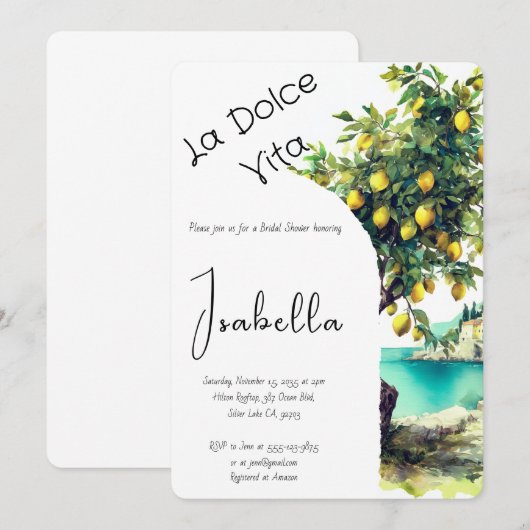 Italiaans Vrijgezellenfeest La Dolce Vita Kaart (Voorkant / Achterkant)