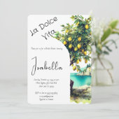 Italiaans Vrijgezellenfeest La Dolce Vita Kaart (Staand voorkant)