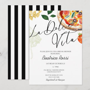 Italiaans Vrijgezellenfeest La Dolce Vita Pizzeria Kaart