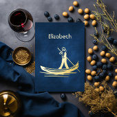 Italiaans Vrijgezellenfeest voor de marine en goud Folie Uitnodiging