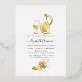 Italiaans Vrijgezellenfeest voor de marine en goud Folie Uitnodiging (Achterkant)