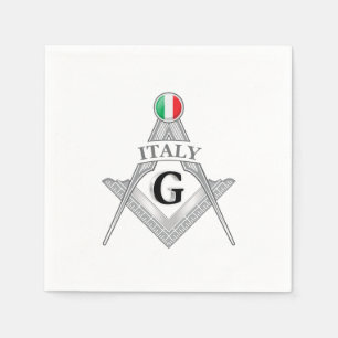 Italiaans vrijmetselarij teken servet
