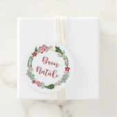 Italiaans Vrolijk Kerstfeest, Buon Natale, Aangepa Bedankjes Labels (In situ)