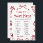 Italiaans Wat zit er in je portemonnee Vrijgezelle Kaart<br><div class="desc">🍕 Dat is meer wat er in je portemonnee zit – Italiaans Vrijgezellenfeest plezier met een pasta-liefhebbende twist! 👜 Maak je klaar voor lachen en verrassingen met dit handgetekende Italiaanse thema "What's In Your Purse" -spel! Met rode gingham flair, grillige pizzadoodles en amore charme, is dit spel de perfecte aanvulling...</div>