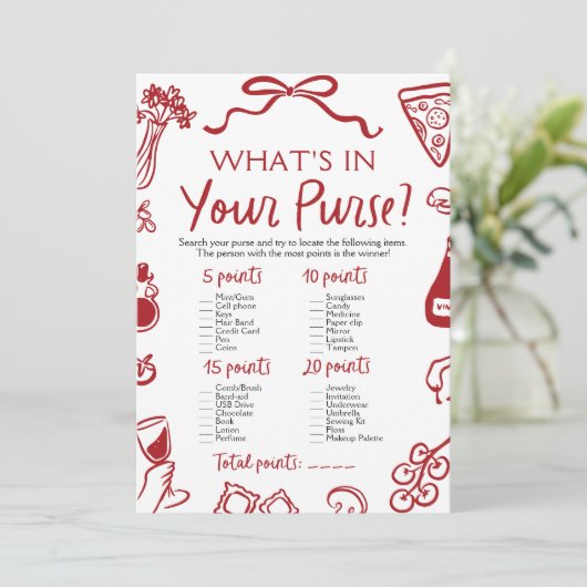 Italiaans Wat zit er in je portemonnee Vrijgezelle Kaart (Staand voorkant)