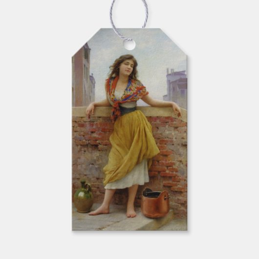  Italiaans Water-Carrier Meisje Cadeaulabel (Voorkant)