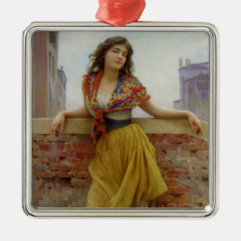  Italiaans Water-Carrier Meisje Metalen Ornament