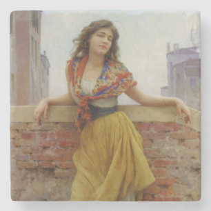  Italiaans Water-Carrier Meisje Stenen Onderzetter