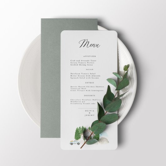 Italiaans watercolor huis bruiloft menu