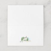 Italiaans Waterverf huis berg bruiloft Plaatskaartje (Buitenkant ongevouwen)