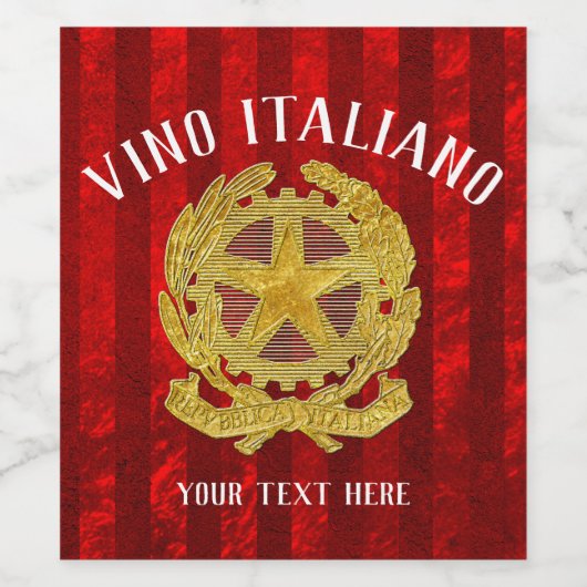 Italiaans wijnetiket wijn etiket (Enkel label)