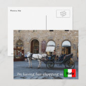 Italiaans winkelbedrijf Fashionable Florence Itali Briefkaart (Voorkant / Achterkant)