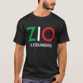 Italiaans Zio Groen Wit Rood Oom T-shirt (Voorkant)