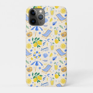 Italiaans Zomer Citroen Strand Patroon Case-Mate iPhone Case