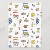 Italiaans Zomer Waterverf Trouwmenu Menu (Achterkant)