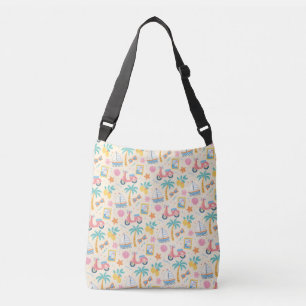 Italiaans zomerse kust naadloos patroon crossbody tas