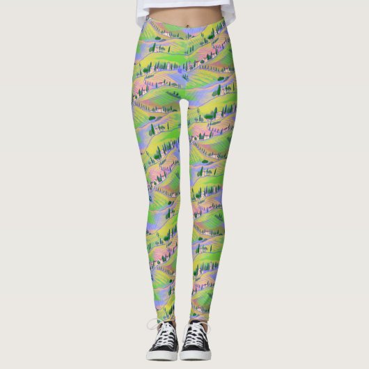 Italiaans zonnelandschap leggings (Voorkant)