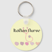 Italiaans zuster Gifts—Hearts & Stethoscoopontwerp Sleutelhanger (Voorkant)