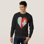 Italiaans Zwitsers vlaggenhart Trui (Voorkant volledig)