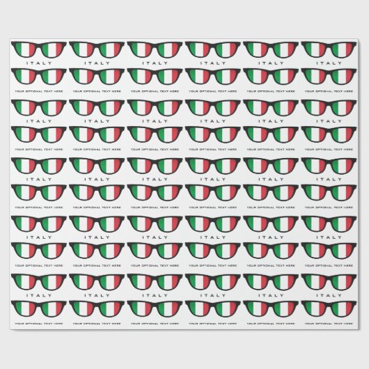 Italiaanse aangepaste tekst- en kleurcadeauomloop  cadeaupapier (Vlak)