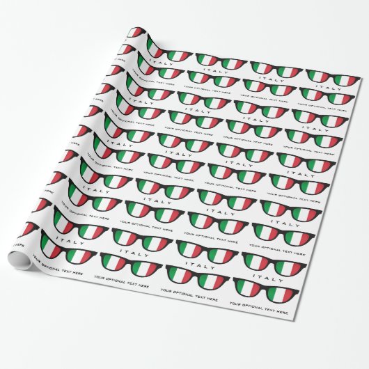 Italiaanse aangepaste tekst- en kleurcadeauomloop  cadeaupapier (Uitgerold)