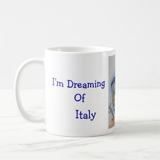 Italiaanse aardewerk koffiemok (Links)