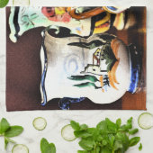 Italiaanse aardewerk theedoek (Gevouwen)