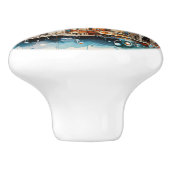 Italiaanse Abstracte architectuur Keramische Knop (Zijkant)