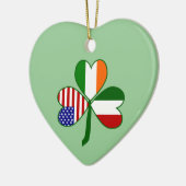 Italiaanse achtergrond Shamrock Green Keramisch Ornament (Links)