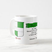 Italiaanse achternaam Bianchi Heraldic Shield en B Koffiemok (Voorkant links)