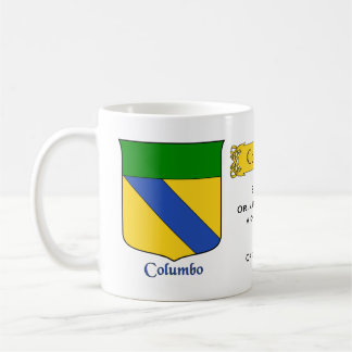 Italiaanse achternaam Columbo Heraldic Shield en B Koffiemok