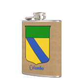 Italiaanse achternaam Columbo Historisch Schild Heupfles (Links)