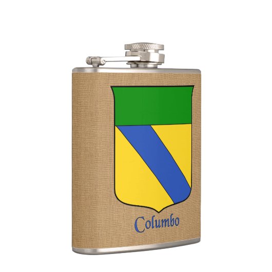 Italiaanse achternaam Columbo Historisch Schild Heupfles (Rechts)