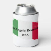 Italiaanse achternaam Custom Flag Kleuren Reunion Blikjeskoeler (Blikje Voorkant)