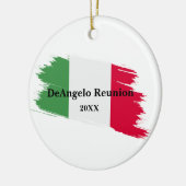 Italiaanse achternaam Custom Flag Kleuren Reunion Keramisch Ornament (Links)