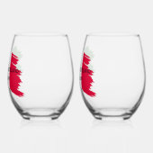 Italiaanse achternaam Custom Flag Kleuren Reunion Wijnglas Zonder Voet (Links)