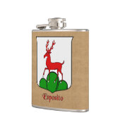 Italiaanse achternaam Esposito Heraldic Shield Heupfles (Links)