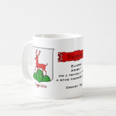 Italiaanse achternaam Esposito Heraldic Shield in  Koffiemok (Voorkant links)