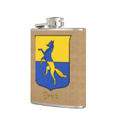 Italiaanse achternaam Greco Heraldic Shield Heupfles (Links)