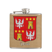 Italiaanse achternaam Verdi Heraldic Shield Heupfles (Voorkant)