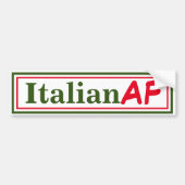 Italiaanse AF Funny Bumpersticker (Voorkant)