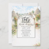 Italiaanse Alberobello That's Amore Bruiloftsfeest Kaart (Voorkant)
