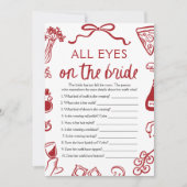 Italiaanse All Eyes On The Bride Vrijgezellenfeest Kaart (Voorkant)