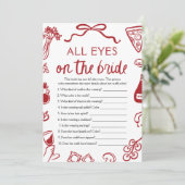 Italiaanse All Eyes On The Bride Vrijgezellenfeest Kaart (Staand voorkant)