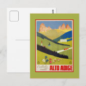  Italiaanse Alpen (Zuid-Tirol) Briefkaart (Voorkant / Achterkant)