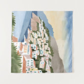 Italiaanse Amalfi kust Italië Middellandse Zee Wandkleed (Voorkant (horizontaal))