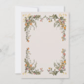 Italiaanse Amalfi Kust Lemon bloemenbruiloft Kaart (Achterkant)