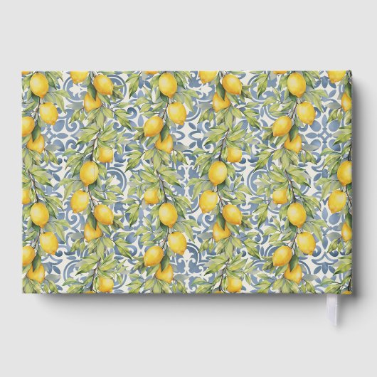 Italiaanse Amalfi thema bruiloft Gastenboek (Achterkant)